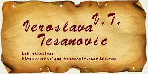 Veroslava Tešanović vizit kartica